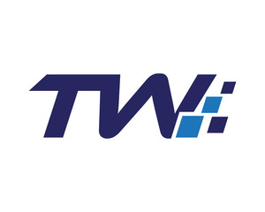 TW digital letter logo