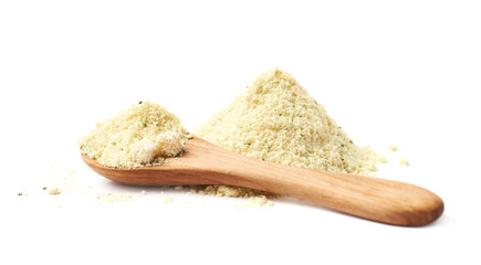 Pile of potato powder isolated