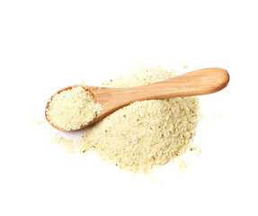 Pile of potato powder isolated