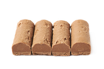 Chocolate praline candy isolated