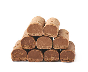 Chocolate praline candy isolated