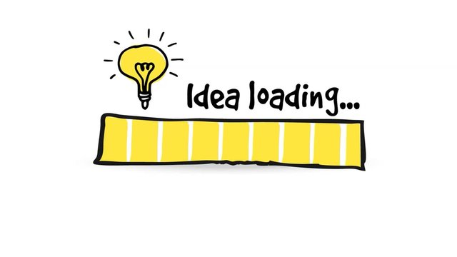 Loading status bar with light bulb, big idea, innovation concept, HD seamless loop, graphic animation