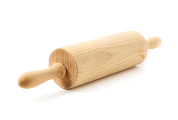 Wooden rolling-pin isolated