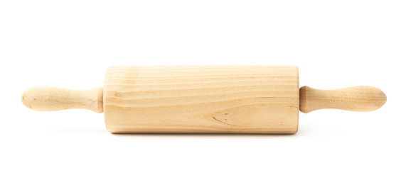 Wooden rolling-pin isolated