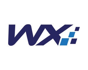 WX digital letter logo