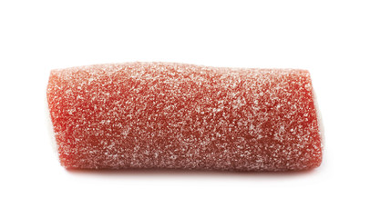 Red and white licorice candy