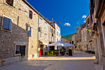 Fototapeta na wymiar Colorful stone streets of Stari Grad