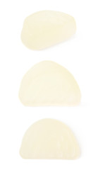 Lemon shaped candy isolated