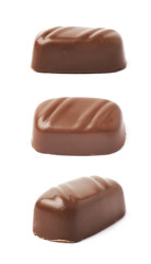 Small chocolate candy bar isolated