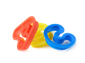 ABC letter forms isolated