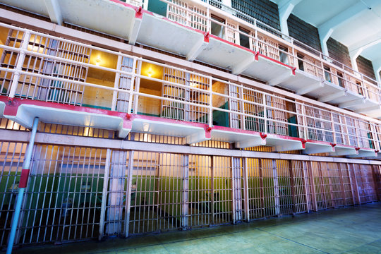Many cells rows in typical American prison