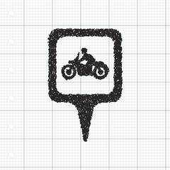 Simple doodle of a location tag