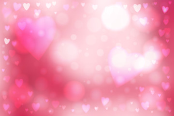 Abstract hearts lights background