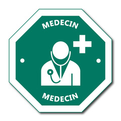 Logo médecin. Médecine.