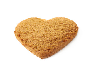 Heart shaped gingerbread isolated