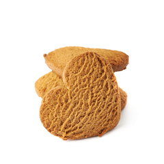 Stock of gingerbread cookies isolated