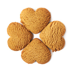 Heart shaped cookies composition