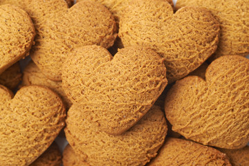 Surface covered with cookies