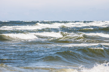 The waves of the sea