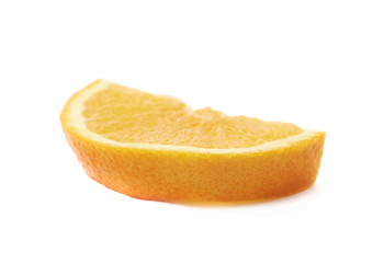 Slice of an orange fruit isolated