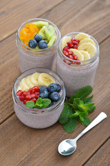 Pudding with chia seeds