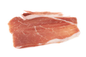 Jamon ham slice isolated