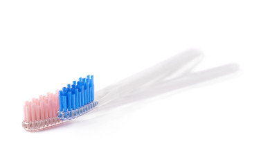 Composition of two toothbrushes