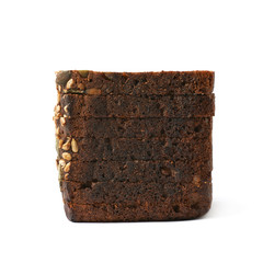 Sliced loaf of bread isolated