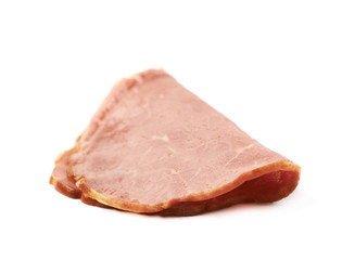 Single slice of ham isolated