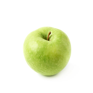 Sour green apple isolated