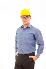 Engineer with helmet