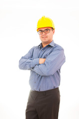 Engineer with helmet