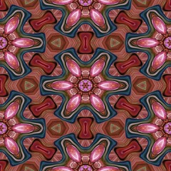 Kaleidoscopic wallpaper tiles
