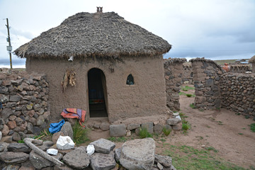 Traditional Peruvian house in the Sacred Valley, Peru.