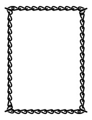 Black and white frame with celtic knots