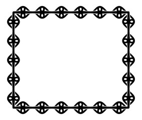Black and white frame with celtic knots