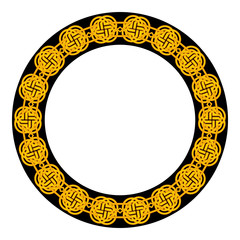 Fototapety  Okrągła rama z celtyckim ornamentem