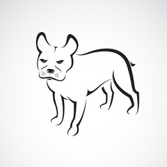 Vector image of an dog design on white background