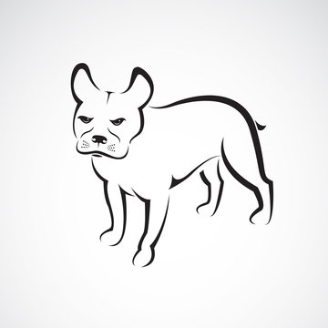 Vector image of an dog design on white background