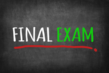 FINAL EXAM message on Blackboard