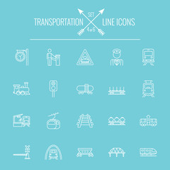 Transportation icon set.