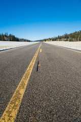 On the road and Blue sky