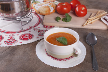 cream of tomato, homemade food