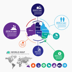 world map infographic