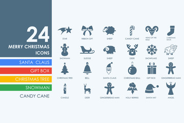 Obraz premium Set of Christmas icons