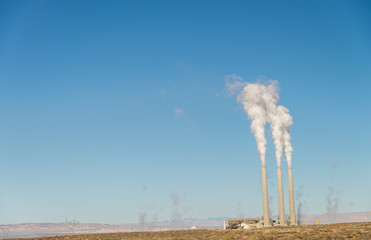 Coal power plant operate in desert
