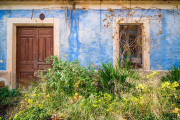 Fragment of an old abandoned house. Ricote Valley. Region of Murcia. Spain