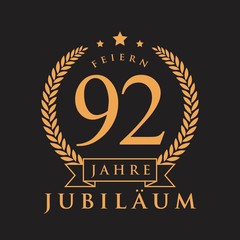 Fototapeta premium Jubiläum GOLD