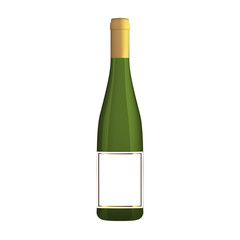 Weinflasche - Weißwein