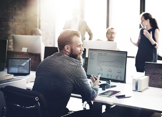 Business People Analysis Thinking Finance Growth Success Concept